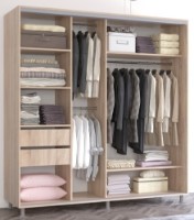 Dulap cu uşi glisante Mobildor-Lux Aron Mirror 220x240 Oak Sonoma (aron1631) imaginea #2 — magazin online Desire.md