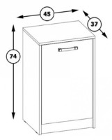 Тумба Моби Альфа 13.54 Солнечный Свет/Тёмно Серый/Белый Премиум фото №4 — интернет-магазин Desire.md