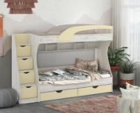 Кровать Пехотин Кадет Крафт/Ваниль фото №4 — интернет-магазин Desire.md