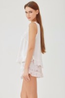 Pijama Ajoure M23618 Beige/Print Flowers, s.M imaginea #2 — magazin online Desire.md