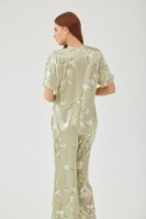 Pijama Ajoure M23623 Green/Print Flowers, s.M imaginea #2 — magazin online Desire.md