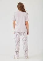 Pijama Ajoure T23606 Truffle/Print Leaf, s.3XL imaginea #2 — magazin online Desire.md