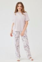 Pijama Ajoure T23606 Truffle/Print Leaf, s.XL imaginea #1 — magazin online Desire.md