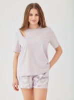 Pijama Ajoure T23613 Truffle/Print Leaf, s.XS
