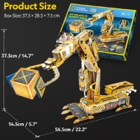 Puzzle 3D-constructor CubicFun Hydraulic Robot Arm (DS1092h) imaginea #5 — magazin online Desire.md