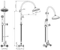 Душевой набор F-Design Lacrima Bronz FD1-LRA-7SET1-66 фото №2 — интернет-магазин Desire.md