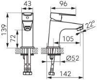Baterie lavoar Ferro Ritto BTR2BL imaginea #2 — magazin online Desire.md