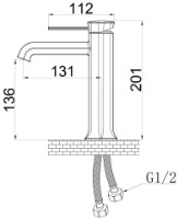 Смеситель для умывальника Mat|eco Coventry (116323) фото №2 — интернет-магазин Desire.md