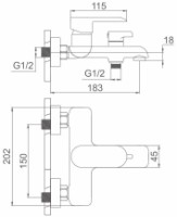 Смеситель для ванны Mat|eco Neve (116590) фото №2 — интернет-магазин Desire.md