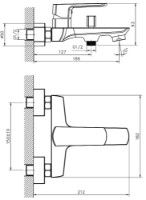 Смеситель для ванны Mat|eco Vento (107678) фото №2 — интернет-магазин Desire.md