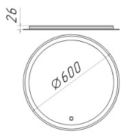 Зеркало для ванной Bayro Gama 600x600 Led Touch (115268) фото №2 — интернет-магазин Desire.md