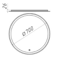 Зеркало для ванной Bayro Gama 700x700 Led Touch (115269) фото №2 — интернет-магазин Desire.md