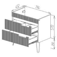 Шкаф под умывальник Bayro Positano Argo 800 (118775) фото №4 — интернет-магазин Desire.md