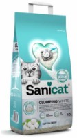 Наполнитель для кошек Sanicat Clumping White Cotton Fresh 10L