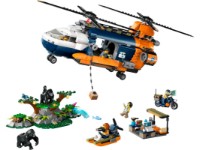 Set de construcție Lego City: Jungle Explorer Helicopter at Base Camp (60437)
