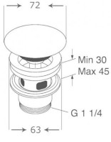 Ventil pentru lavoare Villeroy&Boch Click-clack (8L0334RW) imaginea #2 — magazin online Desire.md