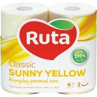 Hârtie igienica Ruta Classic 2 plies 4 rolls Sunny Yellow