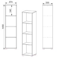 Etajeră Компанит КШ-23 Nimfeia Alb imaginea #2 — magazin online Desire.md