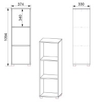 Etajeră Компанит КШ-24 Nimfeia Alb imaginea #2 — magazin online Desire.md
