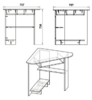 Письменный стол Компанит СУ-15 Ателье Светлый фото №2 — интернет-магазин Desire.md