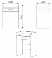 Măsuţă de toaletă Компанит Трюмо-10 Atelie Deschis imaginea #2 — magazin online Desire.md