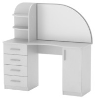 Măsuţă de toaletă Компанит Трюмо-6 (Комплект) Nimfeia Alb