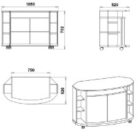 Тумба под ТВ Компанит Хортица (Комплект) Венге фото №2 — интернет-магазин Desire.md