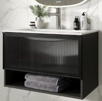 Dulap pentru lavoar Acord Mobila LuxLine Optima Anthracite imaginea #1 — magazin online Desire.md