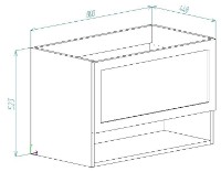 Dulap pentru lavoar Acord Mobila LuxLine Optima Anthracite imaginea #2 — magazin online Desire.md