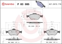 Комплект тормозных колодок Brembo P 83 085 фото №4 — интернет-магазин Desire.md