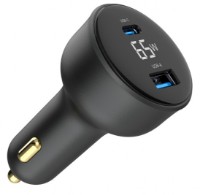 Автомобильная зарядка Gembird TA-UC-AC2PD65LCD-CAR-01 фото №2 — интернет-магазин Desire.md