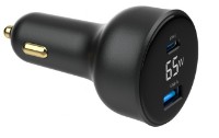Автомобильная зарядка Gembird TA-UC-AC2PD65LCD-CAR-01 фото №6 — интернет-магазин Desire.md
