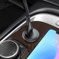 Автомобильная зарядка Hoco Z43 Mighty Black фото №3 — интернет-магазин Desire.md