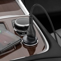 Автомобильная зарядка Hoco Z43 Mighty + Type-C Cable Black фото №6 — интернет-магазин Desire.md