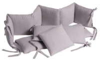 Protectie laterala pentru patut Perina Soft Cotton Grey/Lilac (СК1/4-05.6)