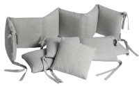 Protectie laterala pentru patut Perina Soft Cotton Grey/Olive (СК1/4-05.13)