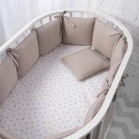 Protectie laterala pentru patut Perina Soft Cotton Sand (СК1/4-05.12) imaginea #3 — magazin online Desire.md