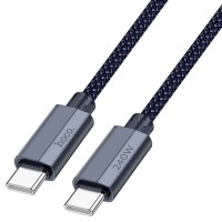 USB Кабель Hoco U134 Primero 240W Type-C to Type-C 1.8m Gray