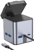 Încărcător Hoco HB49 Effortless 9-in-1 Metal Gray imaginea #2 — magazin online Desire.md