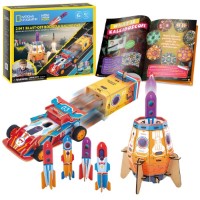 3D пазл-конструктор CubicFun 2in1: Blast-Off Rocket & Racing Car (DS1099h)