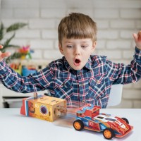 Puzzle 3D-constructor CubicFun 2in1: Blast-Off Rocket & Racing Car (DS1099h) imaginea #3 — magazin online Desire.md