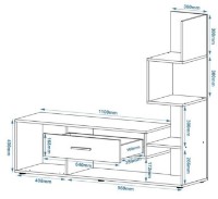 Comodă TV Пехотин Бруно Дуб Тахо/Белый imaginea #2 — magazin online Desire.md