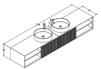 Шкаф с умывальником Orka Boxes 238 Smoked Oak Veneer (LP 145) фото №2 — интернет-магазин Desire.md