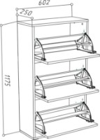 Обувница ML-Mobila МЛ-2 Смарт XL Дуб Крафт Белый/Антрацит фото №2 — интернет-магазин Desire.md