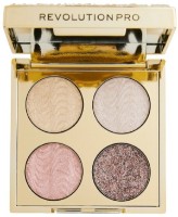 Fard de pleoape Revolution Pro Crystal Eye Quad Eyeshadow Palette Gold Crystal