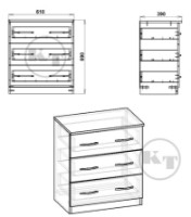 Comodă Компанит 3А Nimfeia Alb imaginea #2 — magazin online Desire.md