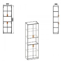 Шкаф Компанит КШ-5 Ателье Cветлый фото №2 — интернет-магазин Desire.md