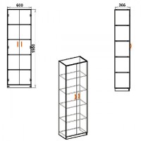 Dulap Компанит КШ-7 Nimfeia Alb imaginea #2 — magazin online Desire.md