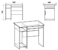 Письменный стол Компанит СКМ-12 Нимфея Альба фото №2 — интернет-магазин Desire.md