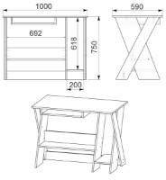 Письменный стол Компанит СКМ-4 New Нимфея Альба фото №2 — интернет-магазин Desire.md